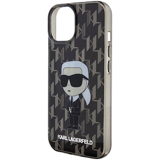 Lagerfeld для iPhone 15 чехол PC/TPU Monogram NFT Karl Ikonik Hard Black Lagerfeld для iPhone 15 чехол PC/TPU Monogram NFT Karl Ikonik Hard Black