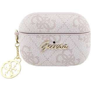 Чехол GUESS PU leather 4G  Розовый для AirPods Pro (Gen2)