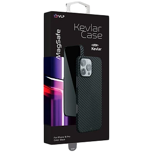 Чехол защитный VLP Kevlar Case с MagSafe для iPhone 16 Pro, черный Чехол защитный VLP Kevlar Case с MagSafe для iPhone 16 Pro, черный