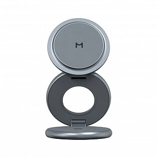 Беспроводное зарядное устройство 3 в 1 Magssory Signature Disc Pro для Apple, с поддержкой Qi2, Midnight Беспроводное зарядное устройство 3 в 1 Magssory Signature Disc Pro для Apple, с поддержкой Qi2, Midnight