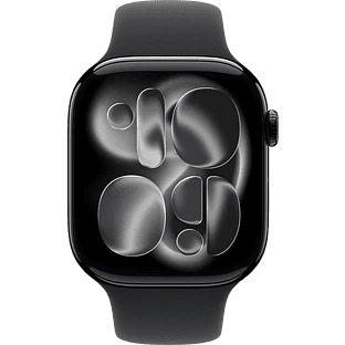 Apple Watch Series 11, GPS, 46mm, Jet Black Aluminium Case with Black Sport Band - M/L