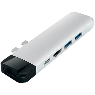 Хаб-адаптер Satechi Type-C Pro Hub Adapter with Ethernet, Silver Хаб-адаптер Satechi Type-C Pro Hub Adapter with Ethernet, Silver