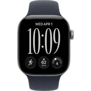 Apple Watch Series 12, GPS, 42mm, Space Grey Aluminium Case with Navy Blue Sport Band - S/M