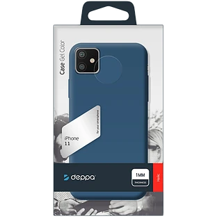 87241, Чехол Gel Color Case для Apple iPhone 11, синий, картон, Deppa 87241, Чехол Gel Color Case для Apple iPhone 11, синий, картон, Deppa