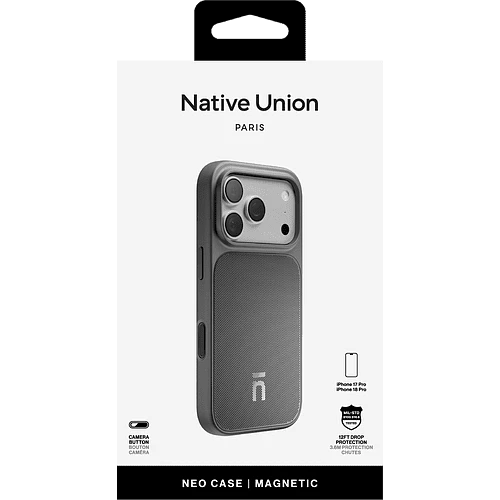 Чехол защитный NATIVE UNION NEO CASE FOR IPHONE 18 PRO BLACK, для iPhone 18 PRO, цвет: черный