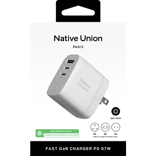 Адаптер питания NATIVE UNION 3*USB/USB-C USB Тип A, 2*USB Тип C, 67 Вт