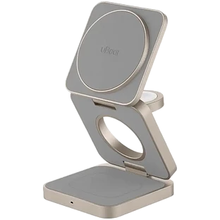 Беспроводное зарядное устройство с поддержкой MagSafe, uBear Balance, цвет: титан