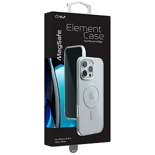 Чехол защитный "vlp" Element Case для iPhone 16 Pro, серебристый Чехол защитный "vlp" Element Case для iPhone 16 Pro, серебристый