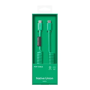 Кабель Native Union POP CABLE, кабель зарядный USB-C/USB-C, 60W, длина 1,2 м., цвет: зелёный
