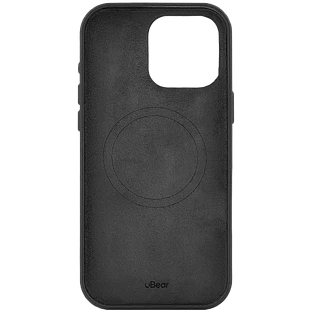 Чехол защитный uBear Capital Case для iPhone 16 Pro Max, натуральная кожа, MagSafe совместимый, черный