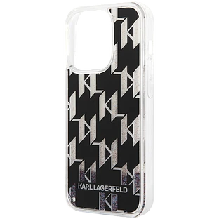 Lagerfeld для iPhone 14 Pro чехол Liquid Glitter Monogram Hard Black Lagerfeld для iPhone 14 Pro чехол Liquid Glitter Monogram Hard Black