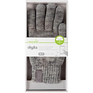 MOSHI Перчатки Digits для сенсорных дисплеев. Размер M/S., Светло-серый
