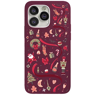 Чехол защитный ''vlp'' Art Collection для iPhone 13 Pro  Winter  марсала Чехол защитный ''vlp'' Art Collection для iPhone 13 Pro  Winter  марсала