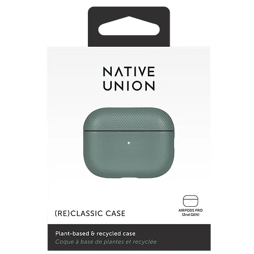 (RE)Classic CASE чехол защитный для AIRPODS PRO 2 кожанный, цвет: зелёный