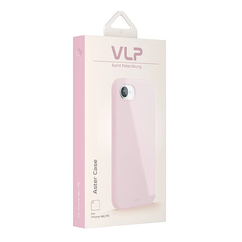 Чехол защитный VLP Aster Case с MagSafe для iPhone 16e/17e розовый