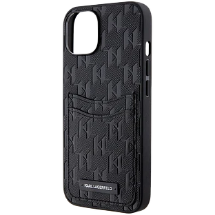 Lagerfeld для iPhone 14 чехол PU Saffiano Monogram with Cardslot Hard Black Lagerfeld для iPhone 14 чехол PU Saffiano Monogram with Cardslot Hard Black