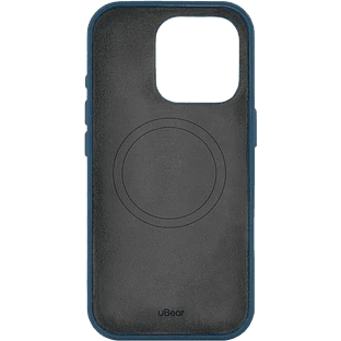 Чехол защитный uBear Capital Case для iPhone 16 Pro, натуральная кожа, MagSafe совместимый, синий