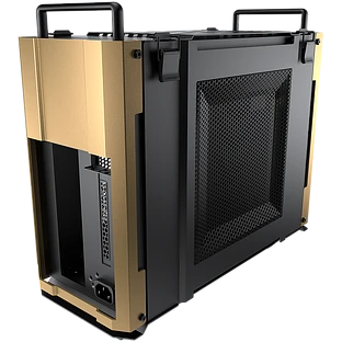 Корпус COUGAR GAMING Mini Tower,  Mini-ITX, 2 слотов, USB 3.1, Аудио разъем, USB 3.0, Алюминий, Power Button, Reset Button, Светодиодный индикатор, PSU optional, Поддержка системы жидкостного охлаждения, Handles, Песок пустыни