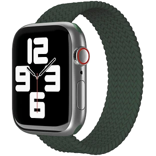 Ремешок нейлоновый плетёный "vlp" для Apple Watch 38/40/41, S/M, 2шт, тёмно-зелёный