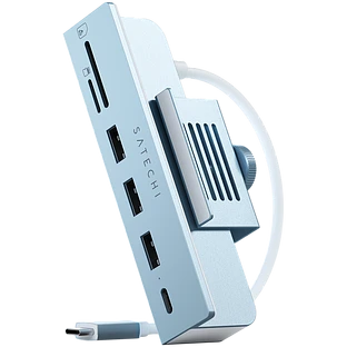 Хаб Satechi USB-C Clamp Hub for 24″ iMac, Blue Хаб Satechi USB-C Clamp Hub for 24″ iMac, Blue