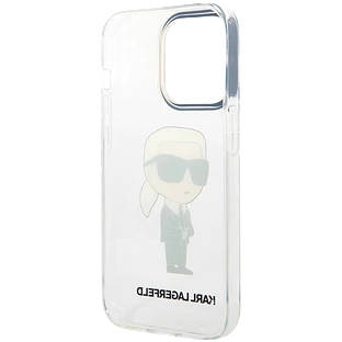 Lagerfeld для iPhone 15 Pro чехол PC/TPU NFT Karl Ikonik Hard Transparent Lagerfeld для iPhone 15 Pro чехол PC/TPU NFT Karl Ikonik Hard Transparent