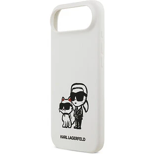 Чехол KARL LAGERFELD для iPhone Air Liquid Silicone Sketch Karl & Choupette Hard White (MagSafe)
