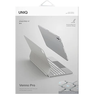 Чехол-клавиатура UNIQ Venno Pro для iPad Pro 11" (M4/M5), Белая