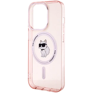 Lagerfeld для iPhone 15 Pro чехол PC/TPU NFT Choupette Hard Pink (MagSafe) Lagerfeld для iPhone 15 Pro чехол PC/TPU NFT Choupette Hard Pink (MagSafe)