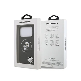 Чехол KARL LAGERFELD для iPhone 17 Pro Liquid Silicone NFT Karl & Choupette Hard Black (MagSafe)