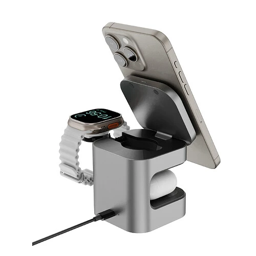 Беспроводное зарядное устройство EnergEA MagCube 3-in-1 Magnetic Foldable, Qi2