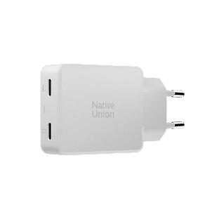 POCKET GAN CHARGER 65W, сетевое зарядное устройство 65W,  разъёмы 2xUSB-C. Цвет: белый