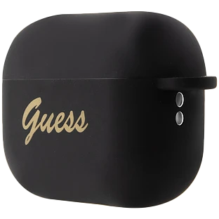 Чехол GUESS Silicone Script logo  Чёрный для AirPods Pro (Gen2)