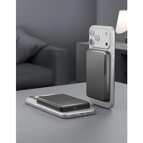 Аккумулятор внешний VLP LITE Power Snap 5000 mAh, 3A, MagSafe, USB-C, черный