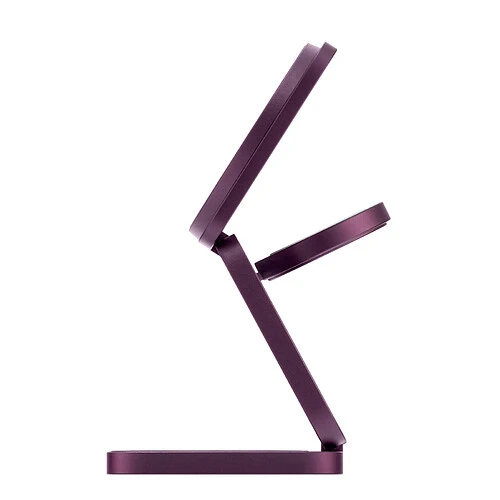 Беспроводное зарядное устройство uBear Balance Slim, 3-в-1, с поддержкой MagSafe, Qi2.2, цвет: бургунди
