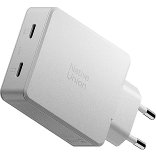 POCKET GAN CHARGER 100W, сетевое зарядное устройство 100W,  разъёмы 2хUSB-C. Цвет: белый