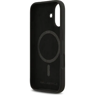 Чехол KARL LAGERFELD для iPhone 17 Liquid Silicone Sketch Karl & Choupette Hard Black (MagSafe)