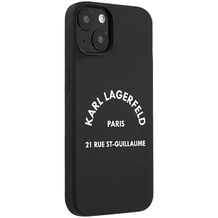Чехол Lagerfeld для iPhone 13 Liquid silicone RSG logo Hard Black Чехол Lagerfeld для iPhone 13 Liquid silicone RSG logo Hard Black