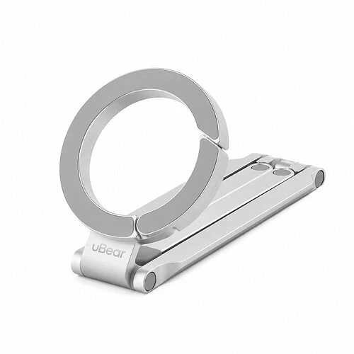 Магнитный держатель uBear Angle, совместимый с MagSafe, серебристый
