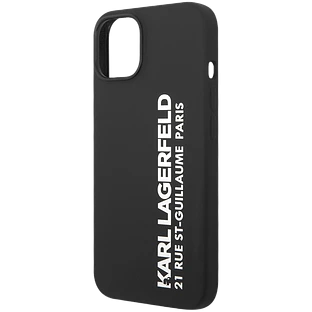 Lagerfeld для iPhone 14 чехол Liquid silicone RSG Elongated logo Hard Black Lagerfeld для iPhone 14 чехол Liquid silicone RSG Elongated logo Hard Black