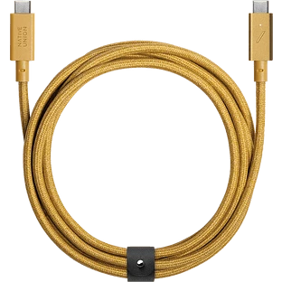 BELT CABLE TYPE-C, кабель зарядный USB-C/USB-C, 240W, длина 2,4 м.,цвет: крафт
