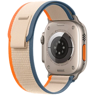 Apple Watch Ultra 2 2024 GPS + Cellular 49mm Natural Titanium Case with Orange/Beige Trail Loop - M/L