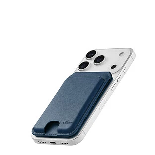 Магнитный кардхолдер uBear Fold, эко-кожа, темно-синий