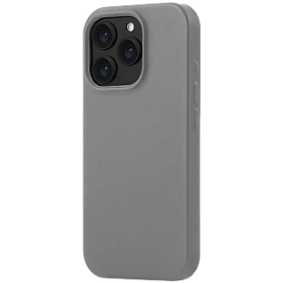 Чехол защитный uBear Capital Case для iPhone 16 Pro, натуральная кожа, MagSafe совместимый, серый