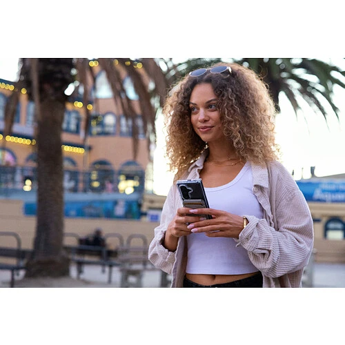 Магнитный кардхолдер uBear Fold, эко-кожа, серый