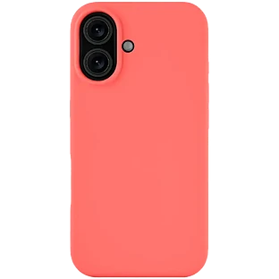 Чехол защитный uBear Touch Mag Case iPhone 16,силикон,софт-тач, коралловый