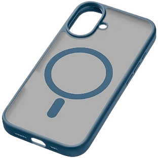 Чехол защитный uBear Cloud Mag Case iPhone 16, силк-тач, темно-синий