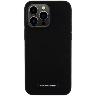 Чехол LAGERFELD Liquid silicone Metal plate logo Hard с MagSafe Чёрный для iPhone 15 Pro Max Чехол LAGERFELD Liquid silicone Metal plate logo Hard с MagSafe Чёрный для iPhone 15 Pro Max