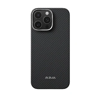 Чехол для телефона Pitaka Edge Ultra-Slim Case Twill 600D with PitaTap for iPhone 16 Pro - Black/Grey