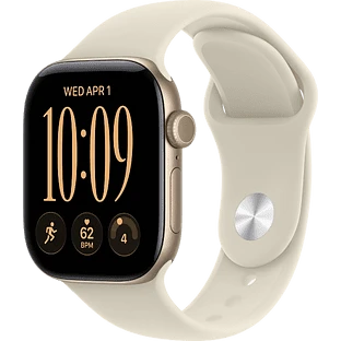 Apple Watch Series 12, GPS, 42mm, Light Gold Aluminium Case with Sand Sport Band - M/L
