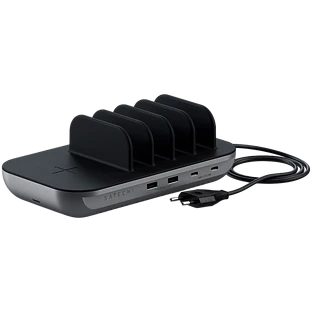 Зарядная станция Satechi Dock5 Multi-Device Charging Station with Wireless Charging. Цвет: серый кос Зарядная станция Satechi Dock5 Multi-Device Charging Station with Wireless Charging. Цвет: серый кос